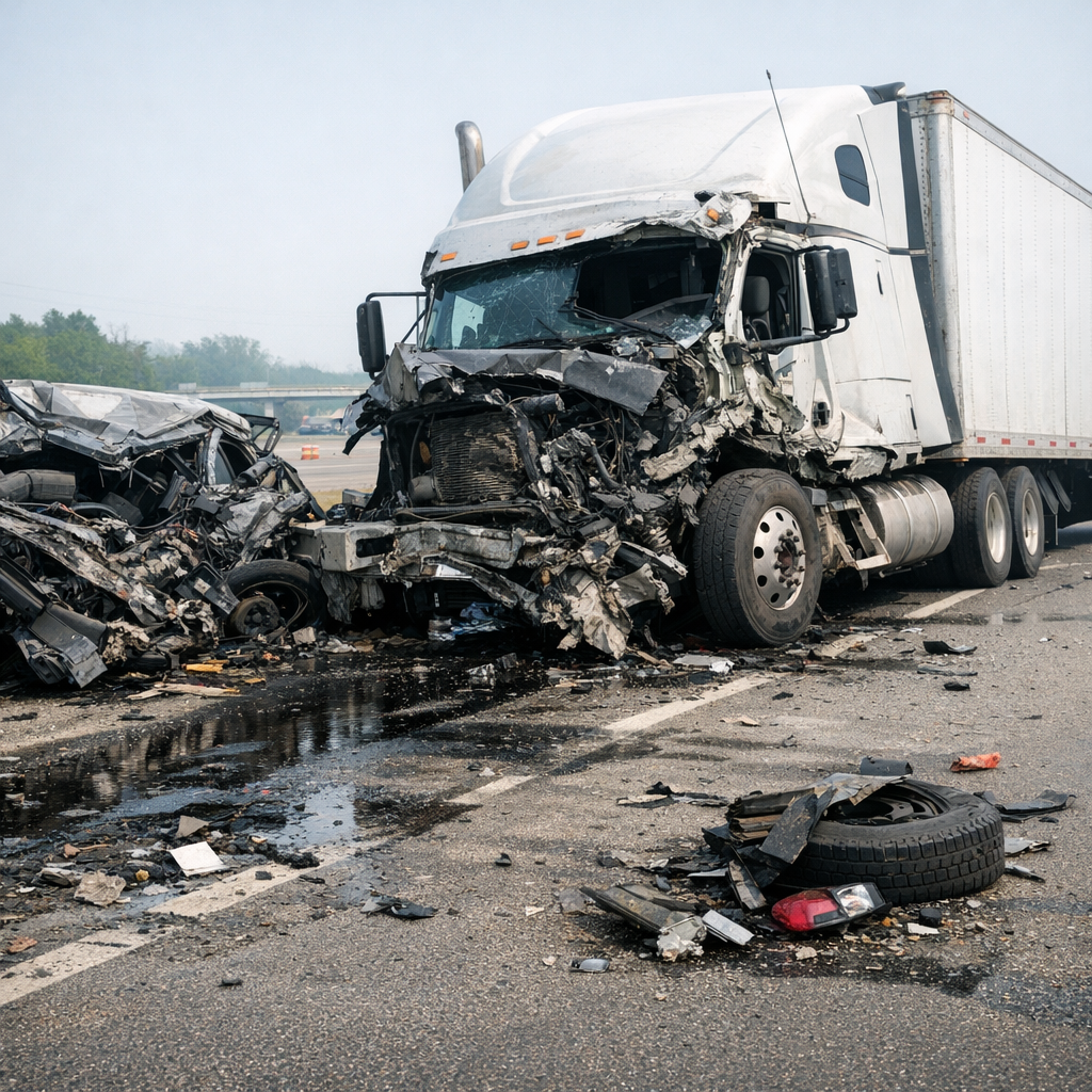 aftermath fatal big rig illustration for Aftermath of fatal big rig accidents