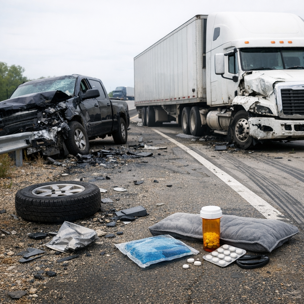 chronic pain truck crash illustration for Chronic pain following truck crashes