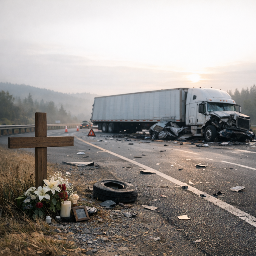 coping fatal big rig illustration for Coping after a fatal big rig accident