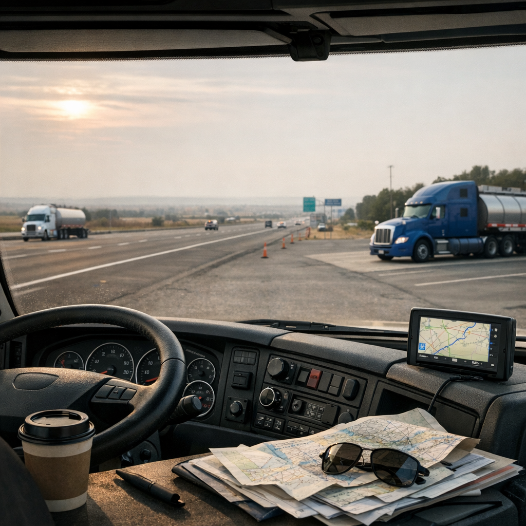 decision fatigue trucking illustration for Decision fatigue in long haul trucking