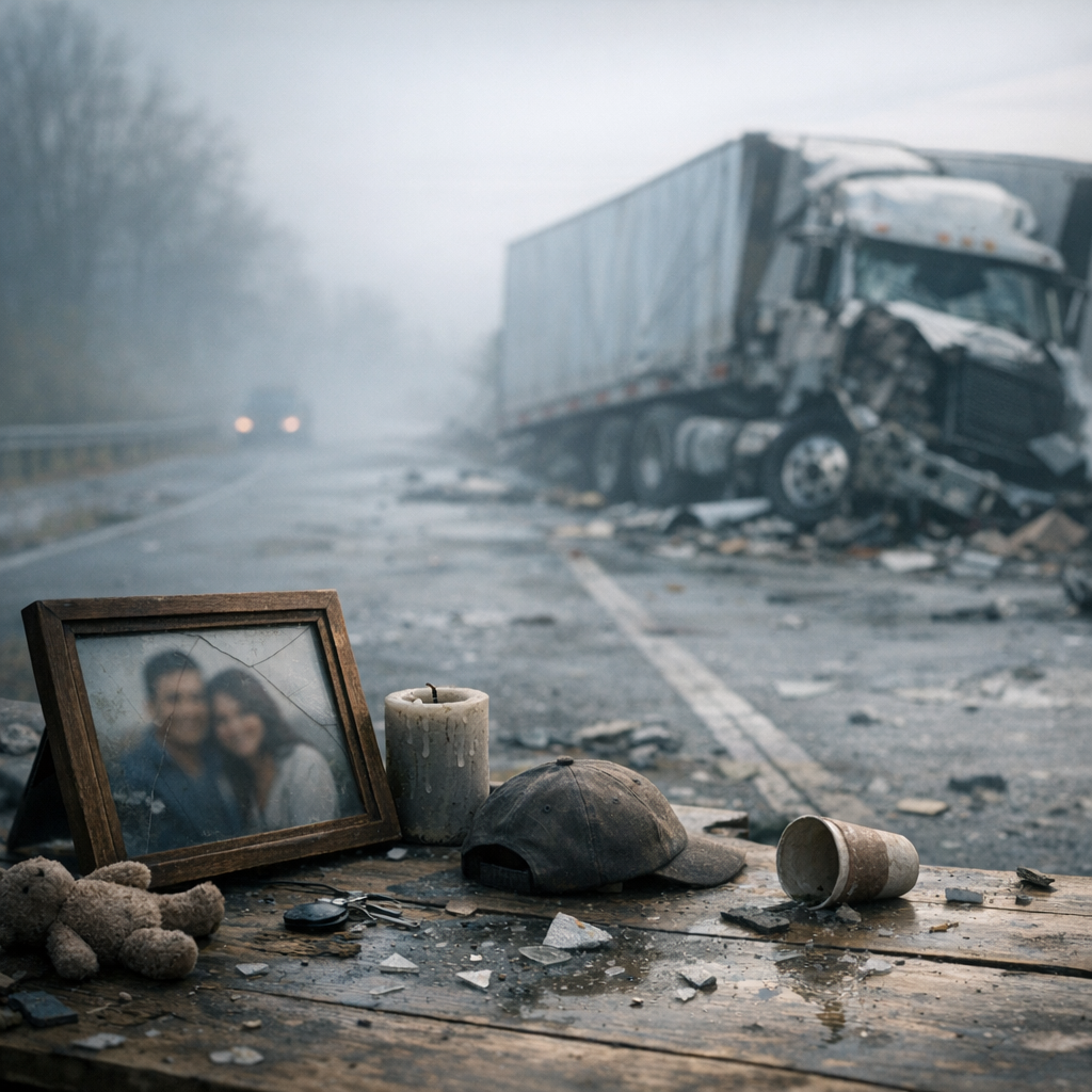 emotional numbness fatal truck illustration for Emotional numbness after fatal truck loss