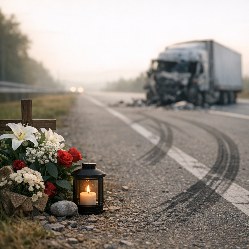 grief after truck fatality illustration for Grief after losing someone in a truck accident