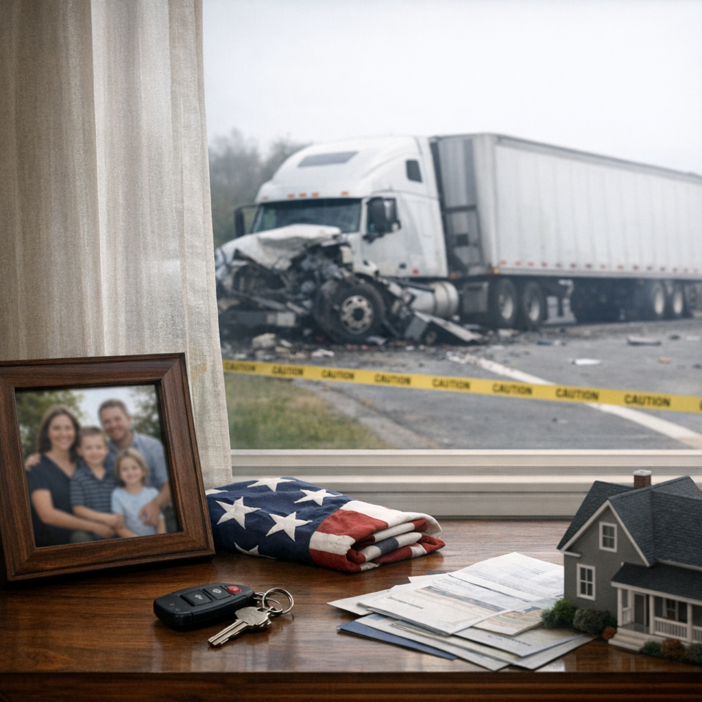 households fatal big rig illustration for How fatal big rig accidents affect households