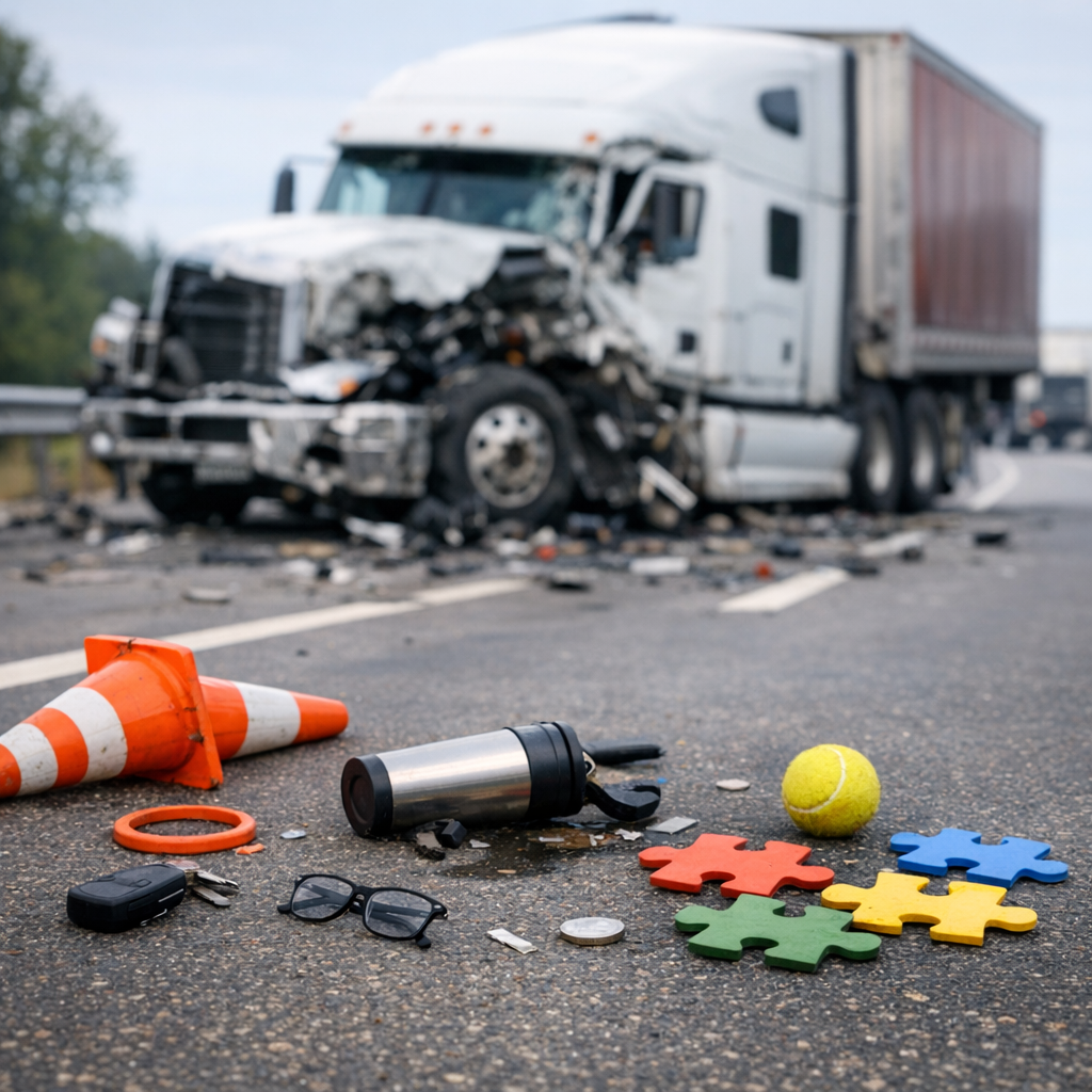 coordination loss truck illustration for Loss of coordination after truck accidents