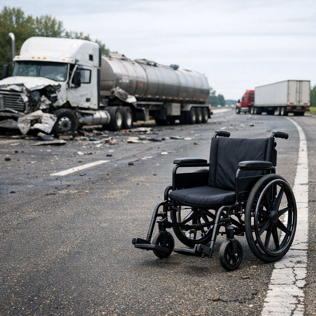 mobility loss big rig illustration for Loss of mobility after big rig accidents