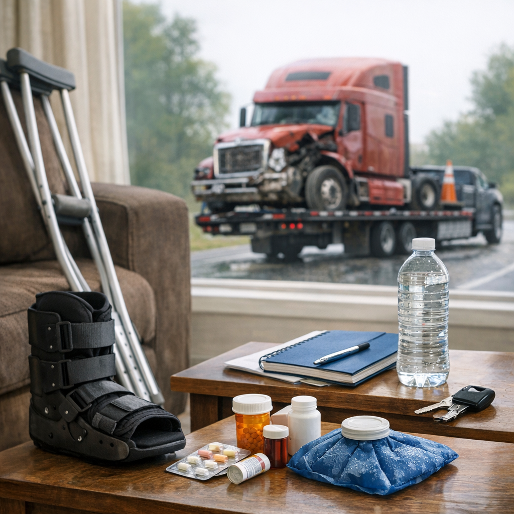 setbacks truck recovery illustration for Managing setbacks during truck injury recovery