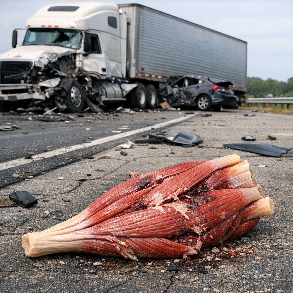 muscle damage big rig illustration for Muscle damage after big rig crashes