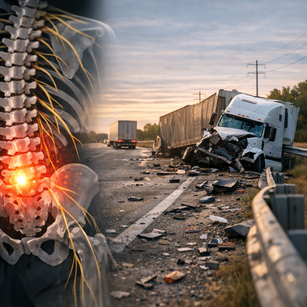 nerve pain semi crash illustration for Ongoing nerve pain after semi accidents