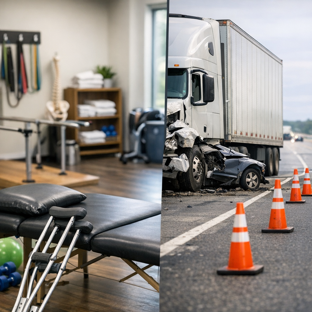 ongoing therapy truck illustration for Ongoing therapy needs after truck accidents