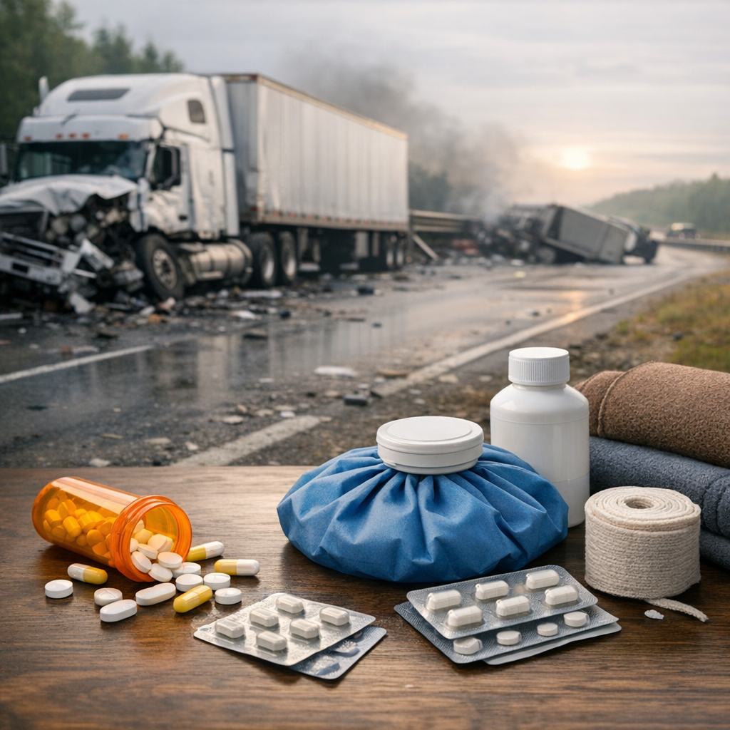 pain management semi crash illustration for Pain management after semi truck crashes
