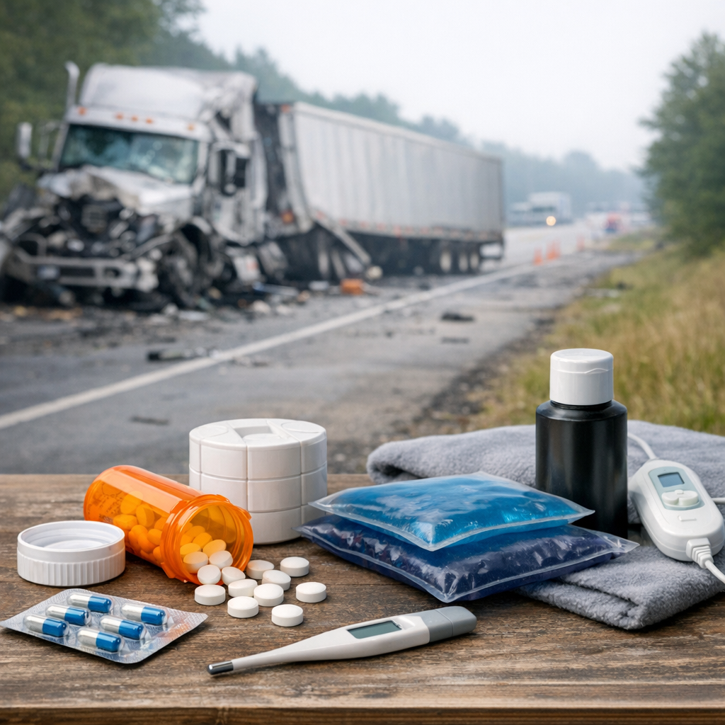 pain management plans truck illustration for Pain management plans after truck crashes
