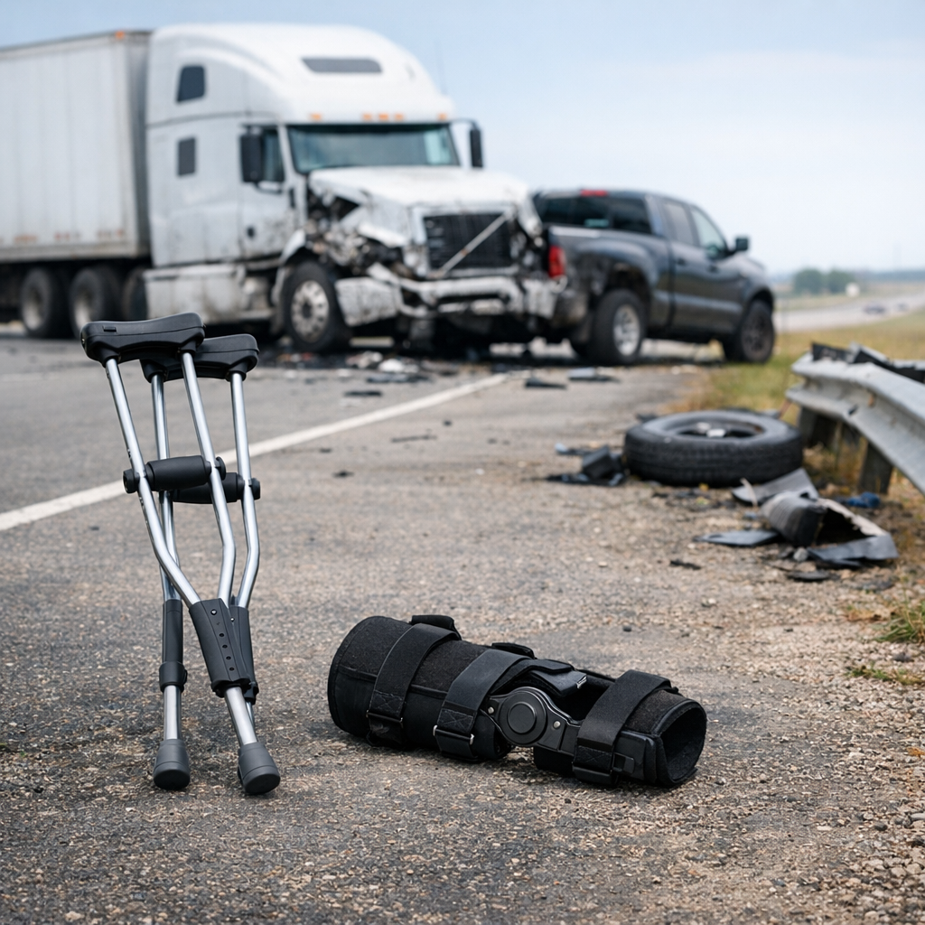 physical limitations truck illustration for Physical limitations following truck accidents