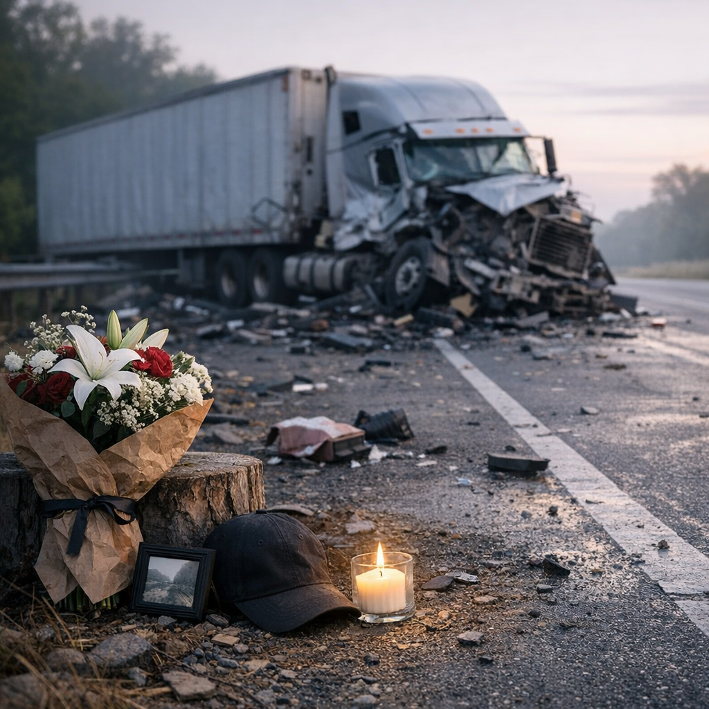 processing grief truck illustration for Processing grief after fatal truck collisions