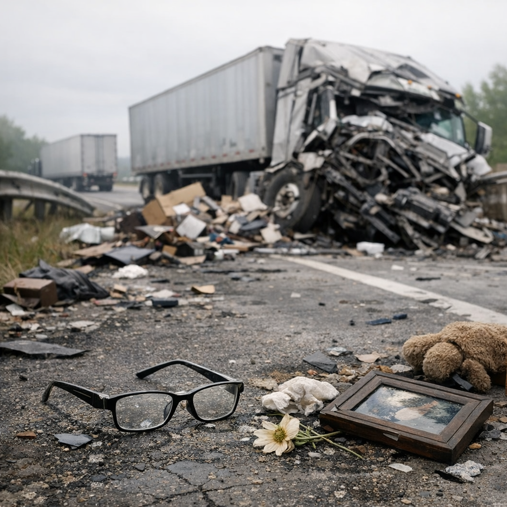processing loss truck illustration for Processing loss after catastrophic truck accidents