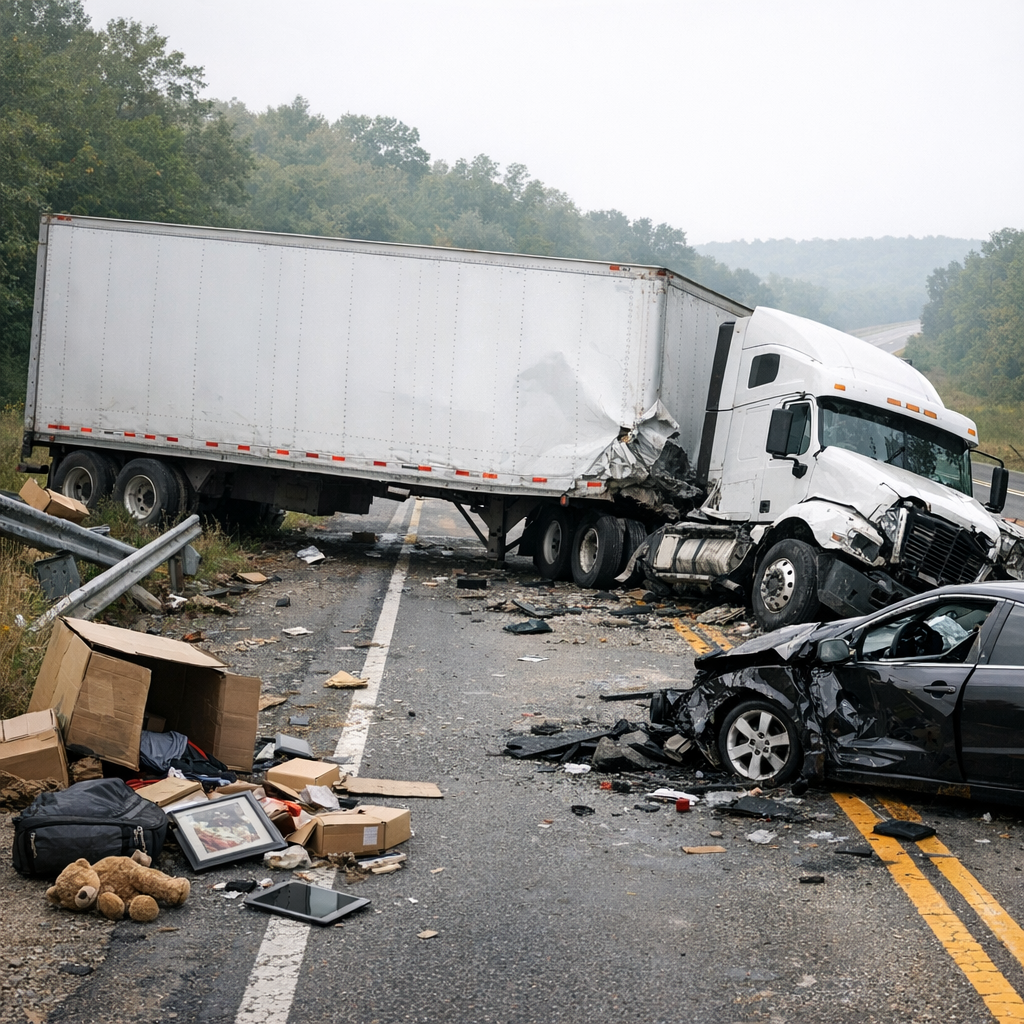 unexpected loss semi illustration for Unexpected loss in semi truck accidents