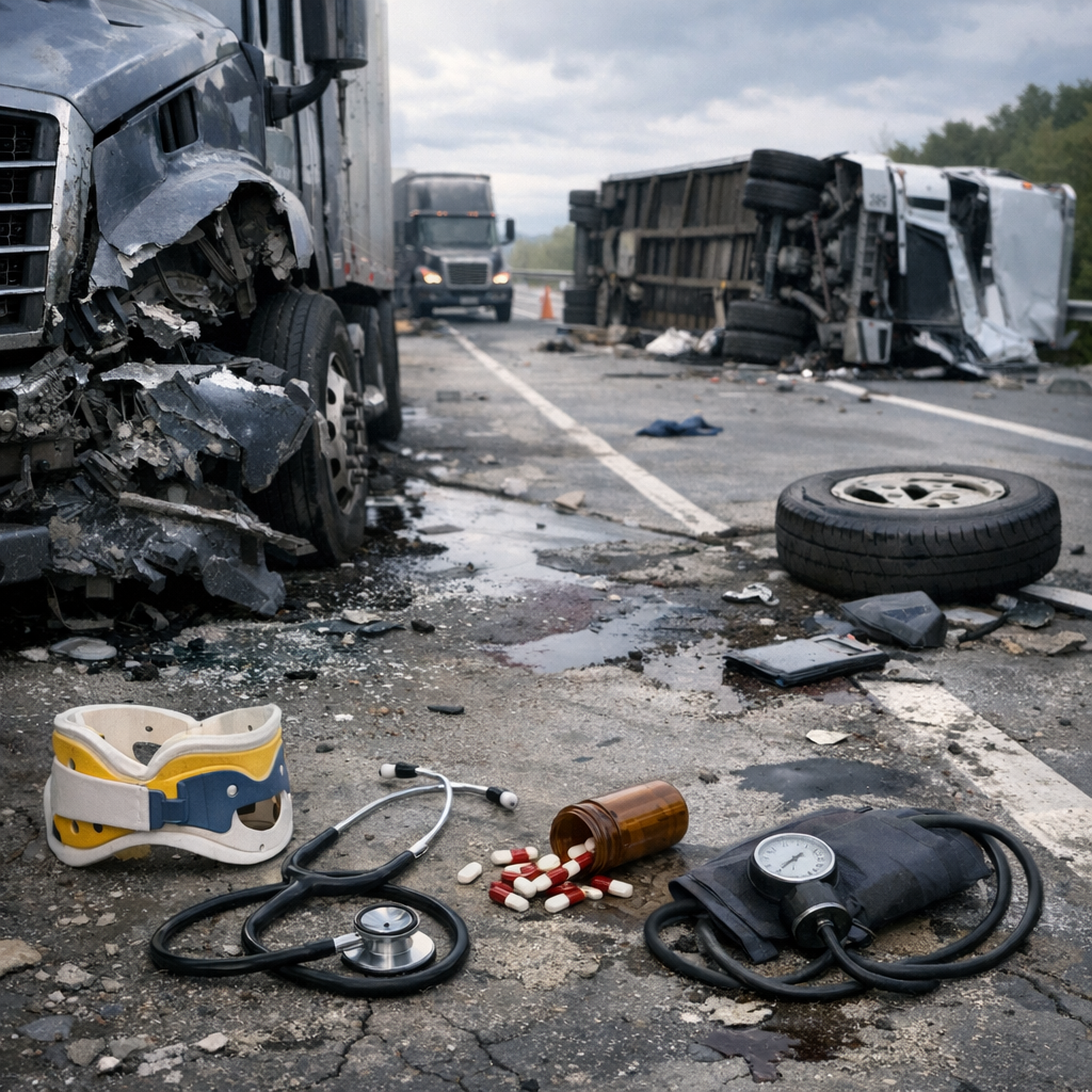 complications truck injuries illustration for What complications follow truck collision injuries