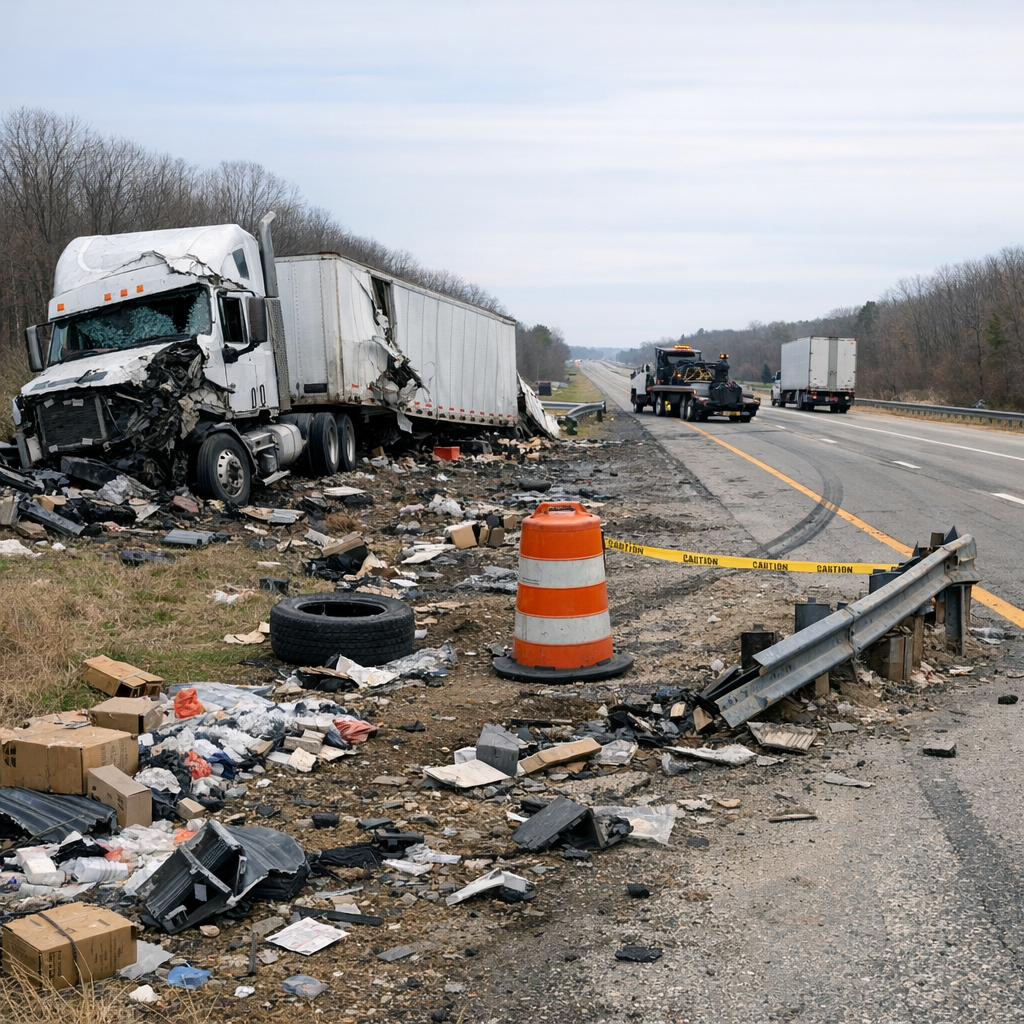 days after semi truck crash illustration for What happens in the days after a semi truck crash