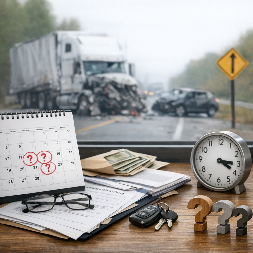 months after truck accident questions illustration for What questions come up months after a truck accident