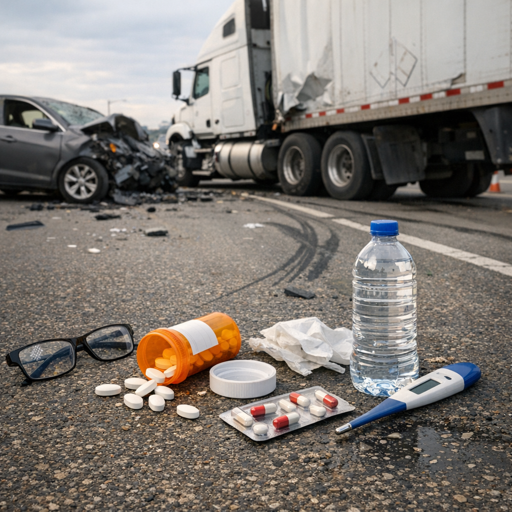 symptoms after big rig collision illustration for What symptoms appear after a big rig collision