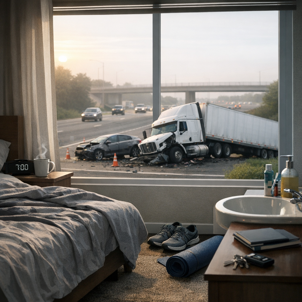 daily routines harder truck illustration for Why daily routines feel harder after truck crashes