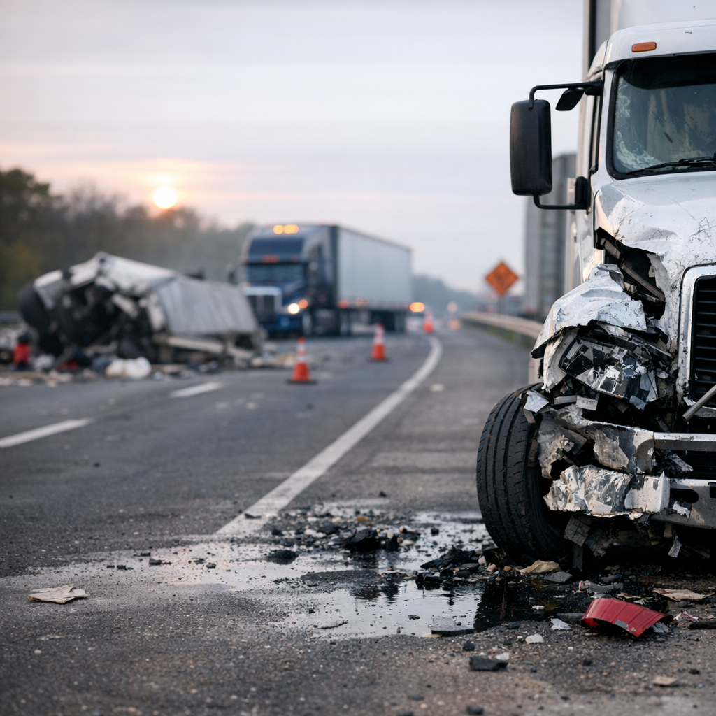 delayed injuries semi crash illustration for Why do injuries worsen after semi truck crashes