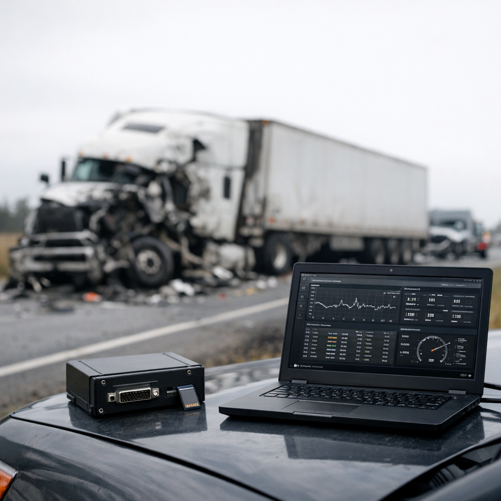 black box wrongful death truck illustration for 1. Unlocking Secrets: Black Box Insights in Fatal Truck Accidents 2. Black Bo