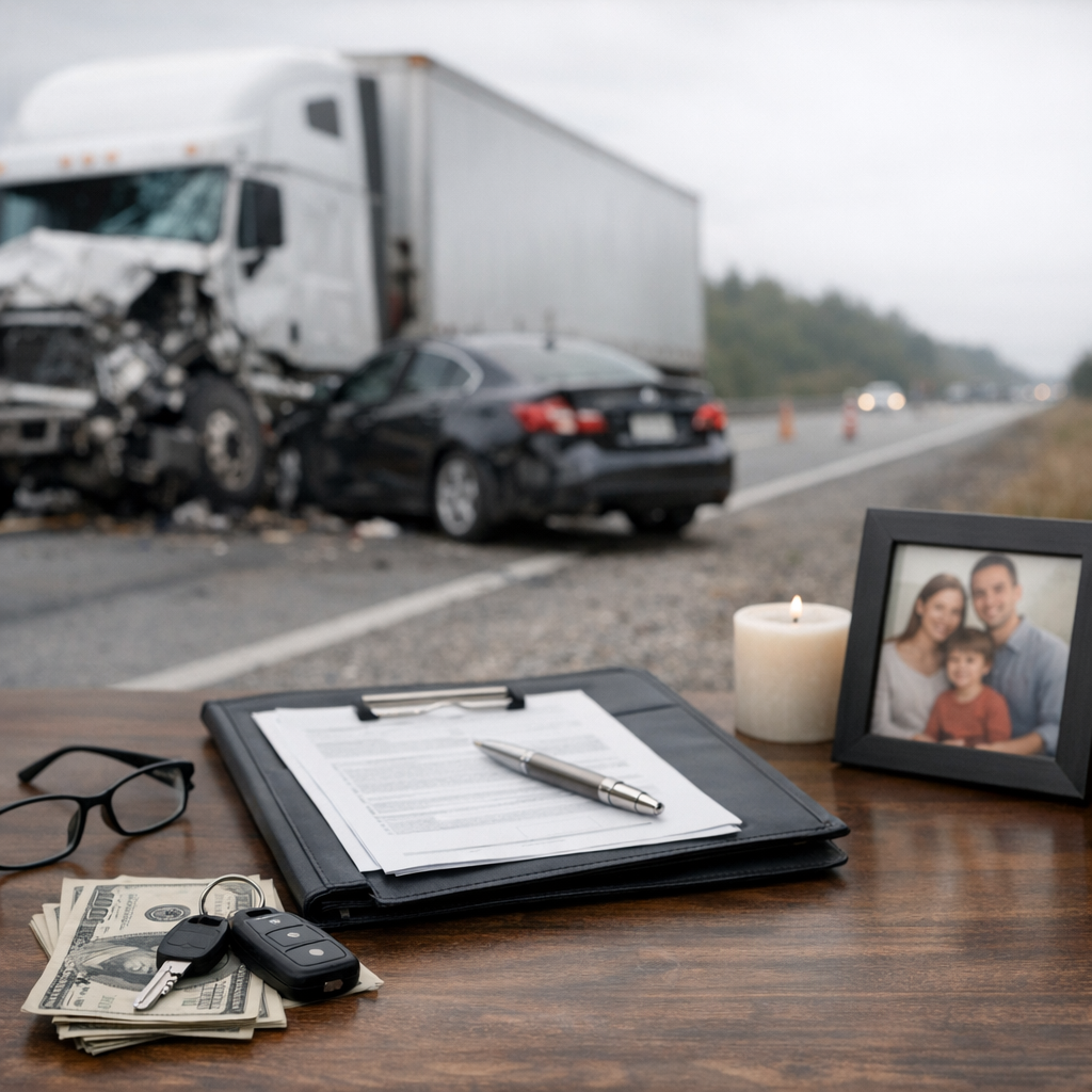 insurance wrongful death truck accident illustration for Certainly! Here are some engaging headline options using your topic