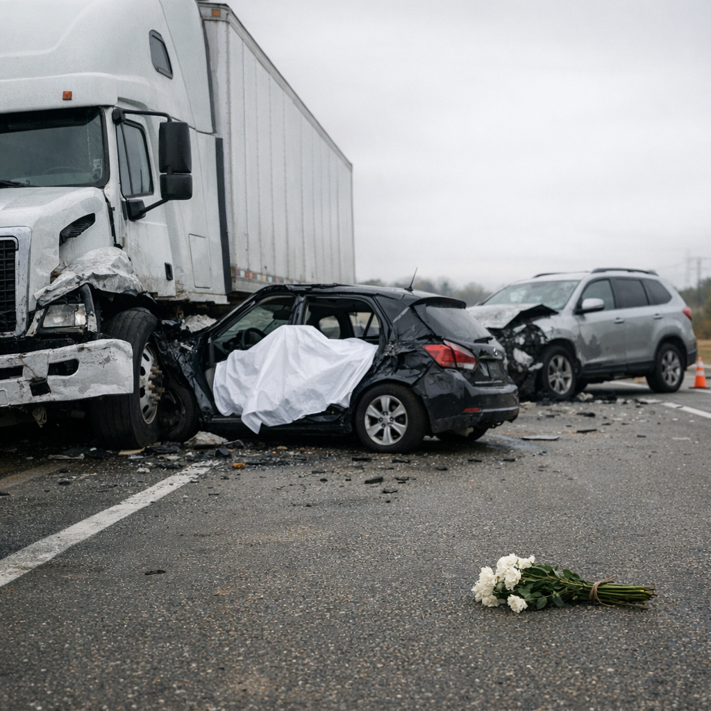 comparative negligence wrongful death truck illustration for **Crucial Insights on Truck Accidents: Unraveling Comparative Ne