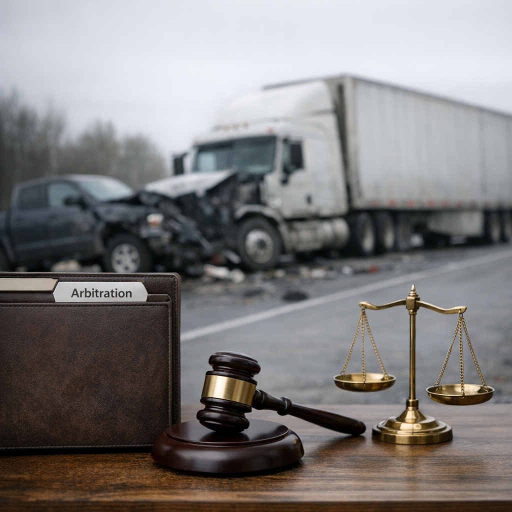 arbitration wrongful death truck illustration for Explore Arbitration in Wrongful Death Truck Cases