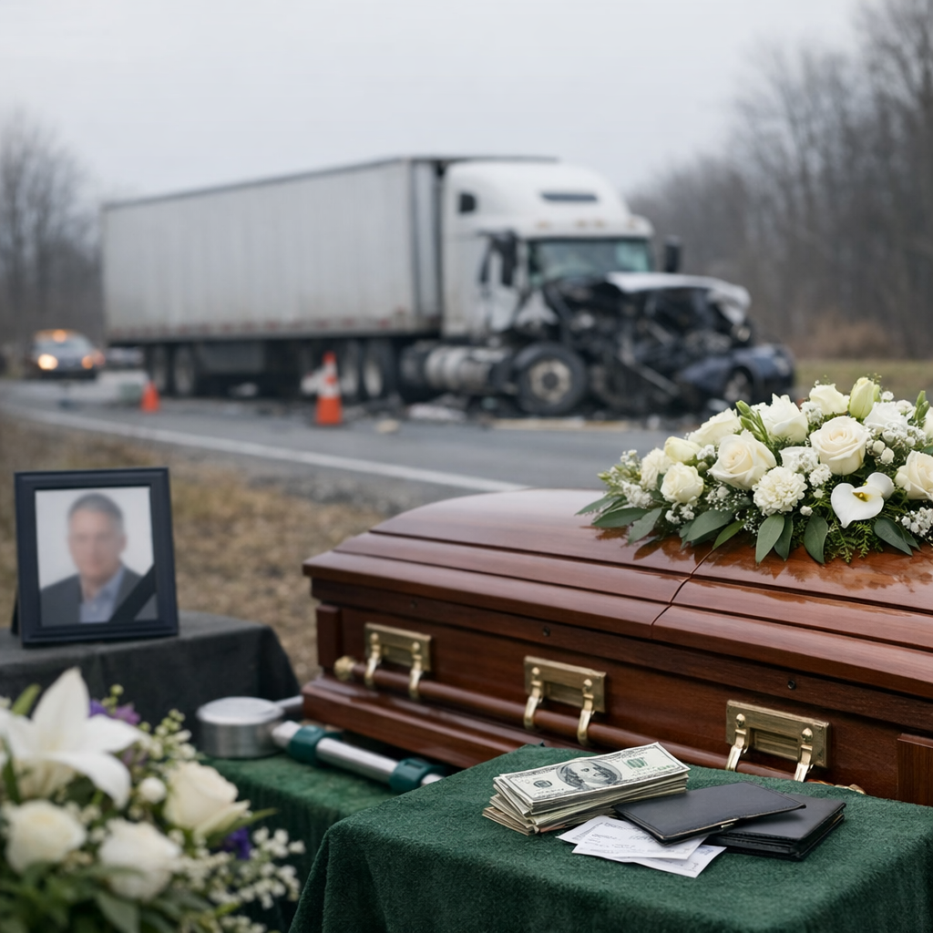 funeral expenses truck accident illustration for Handled With Care: Navigating Truck Accident Funeral Expenses