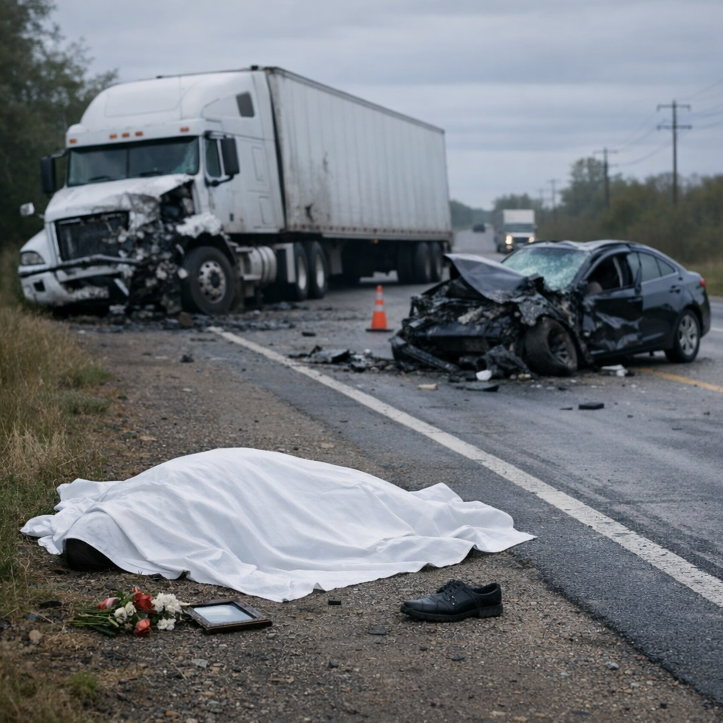 Illustration of Here are some engaging headline ideas: 1. Unraveling the Mystery: Wrongful Death Truck Accident Insights 2. K
