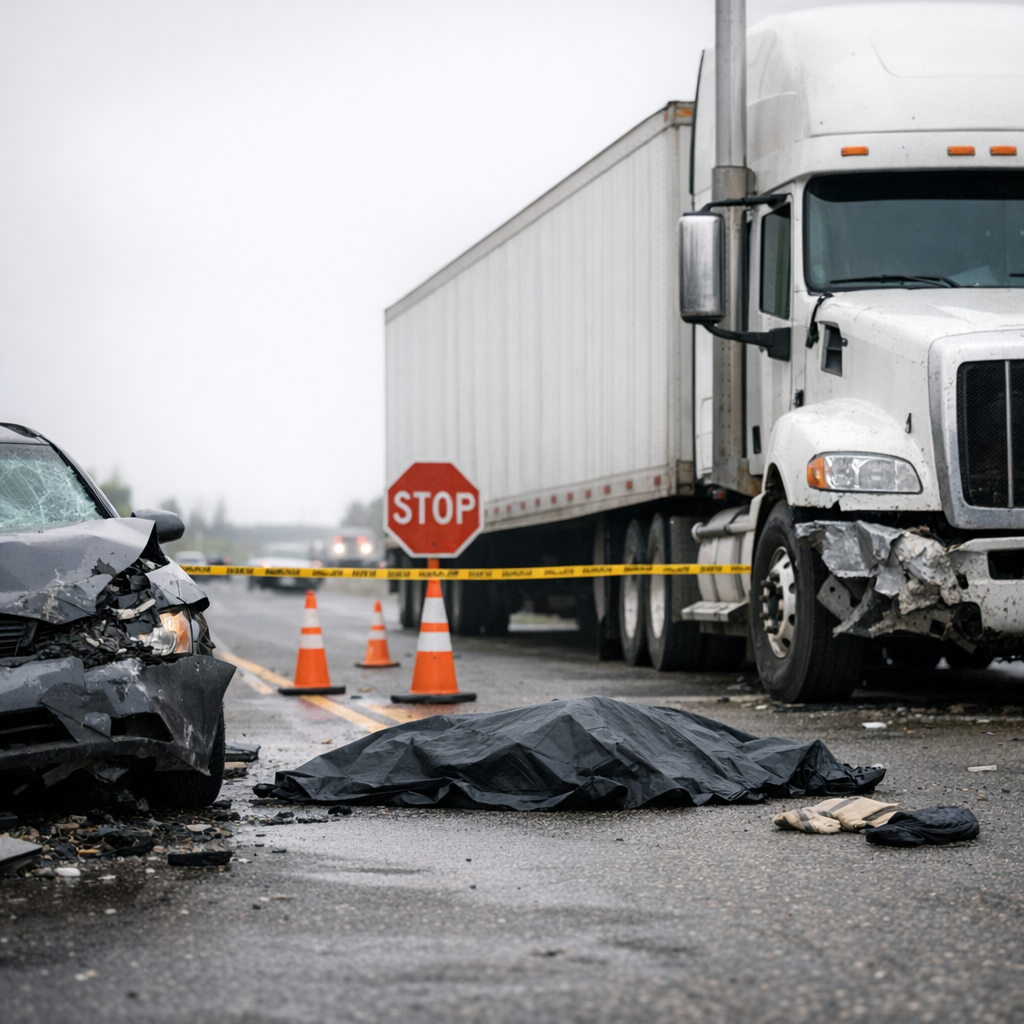 Illustration of Here are some engaging headline options focused on the keywords: 1. Understanding Trucking Company Wrongful D