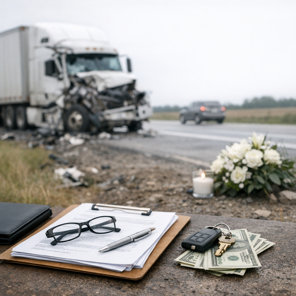 Illustration of Sure! Here are some engaging headline options: 1. Discover the Range of Fatal Truck Accident Compensation 2.