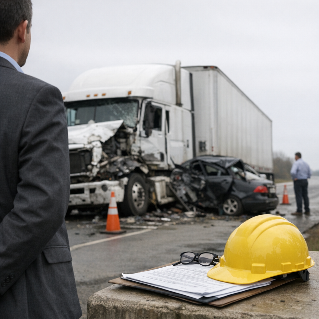 employer liability wrongful death truck illustration for Sure! Here are some engaging headline options: 1. "Understanding Emp