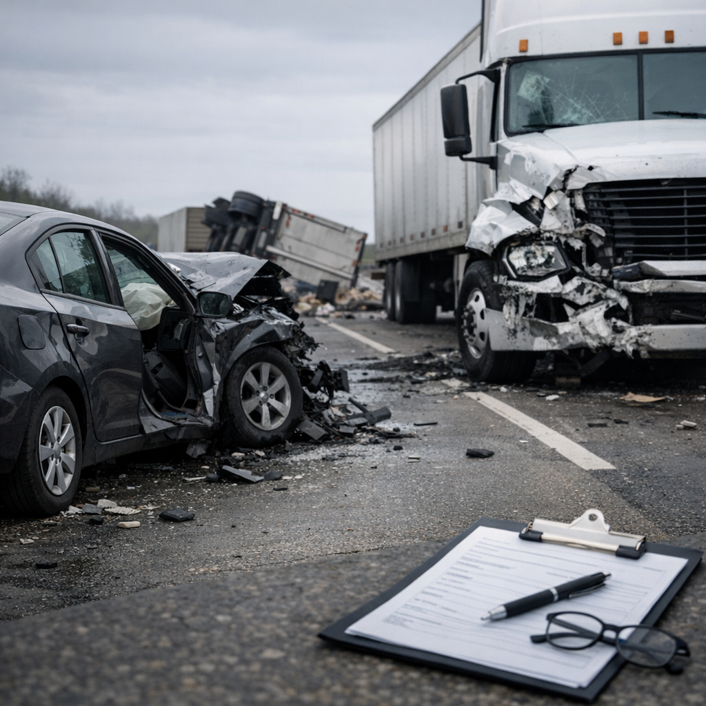 negligence fatal truck accident illustration for Sure, here are some engaging headlines for the topic: 1. "Unraveling Neglige