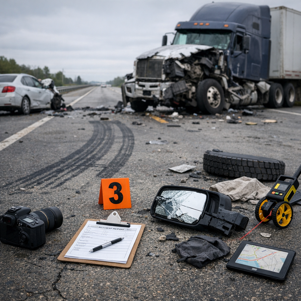 evidence fatal truck accident illustration for - **Uncovering Key Evidence in Fatal Truck Accidents** - **Crucial Evidence fo