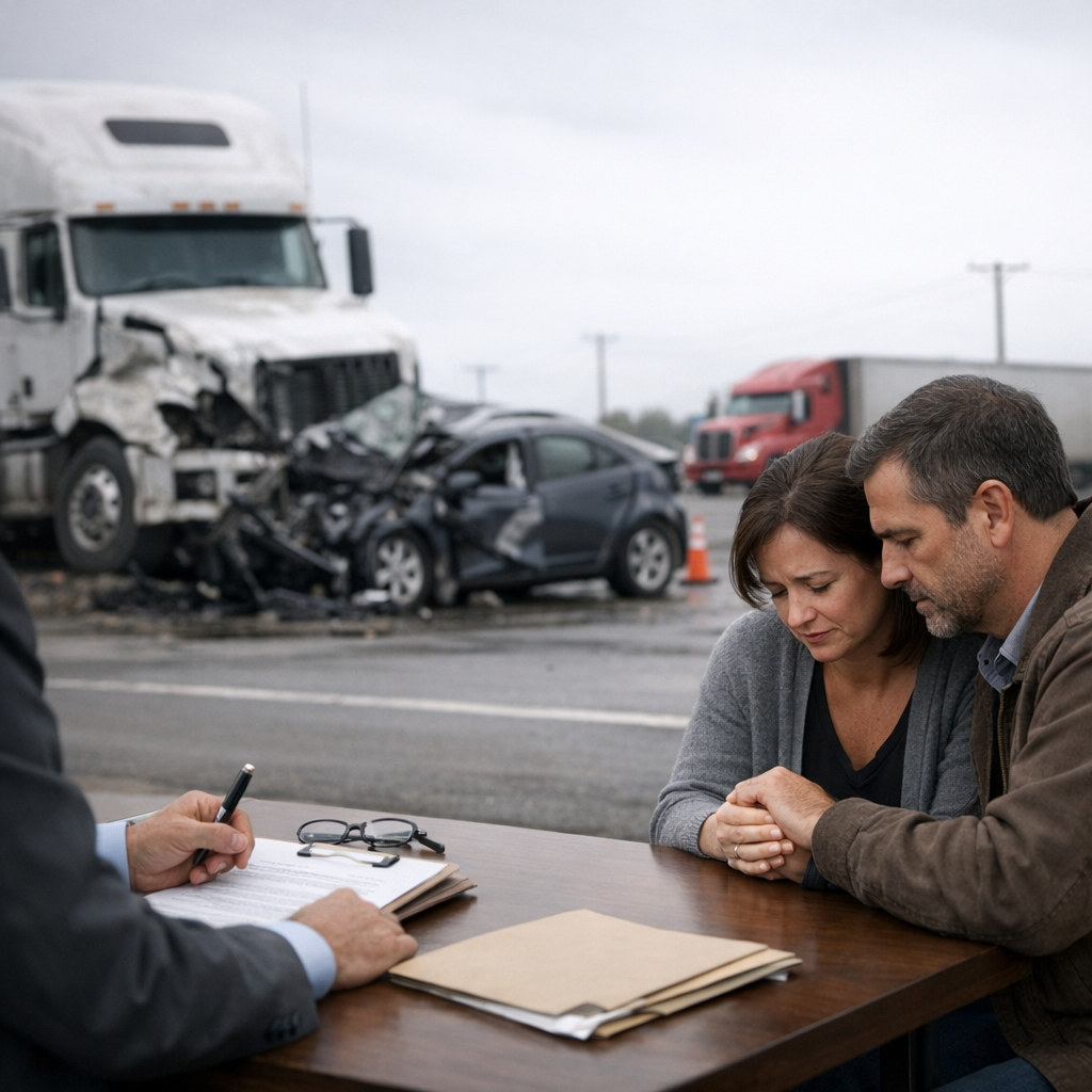 negotiation wrongful death truck illustration for Understanding Negotiation Dynamics in Wrongful Death Truck Cases