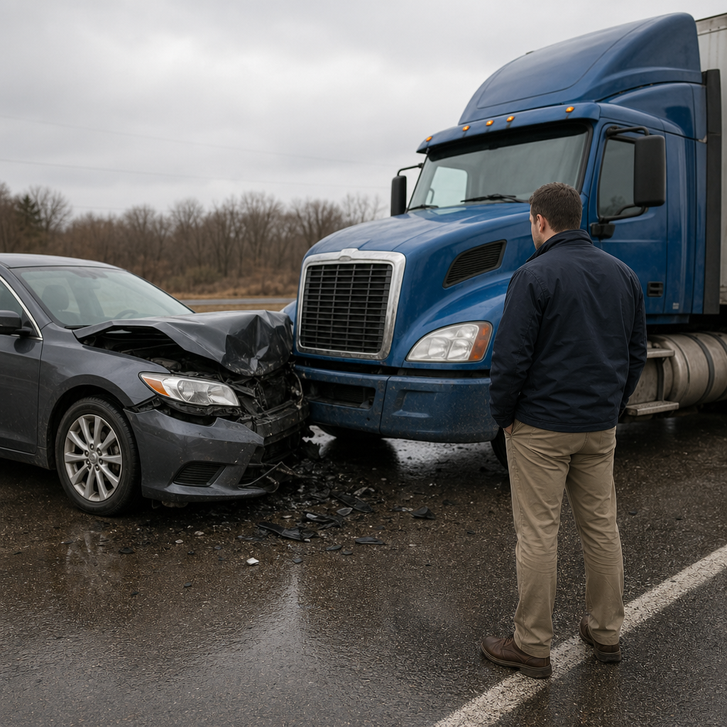 financial impact semi truck accident illustration for Financial impact people notice after a semi truck accident